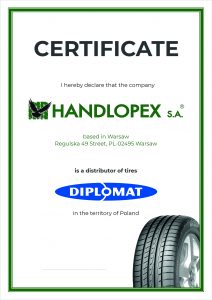 Handlopex Diplomat Certifikát